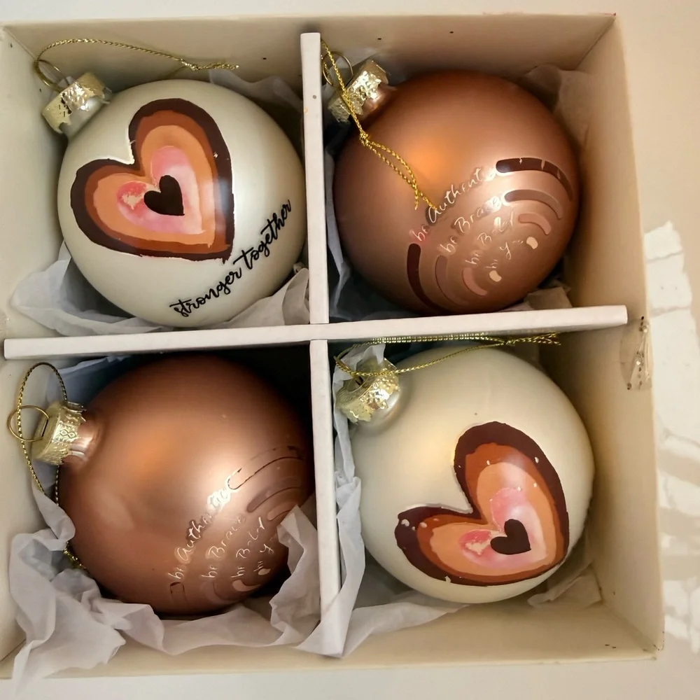 Christian Siriano New York Glass Ornament Set – Set of 4